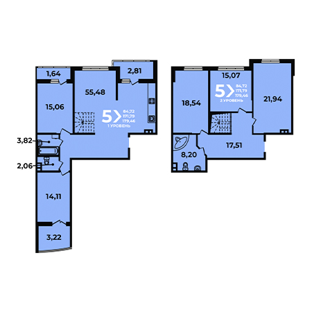 4+ комнат 179.46м²