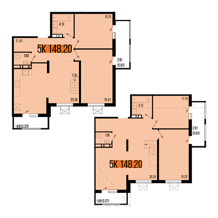 4+ комнат 148.2м²