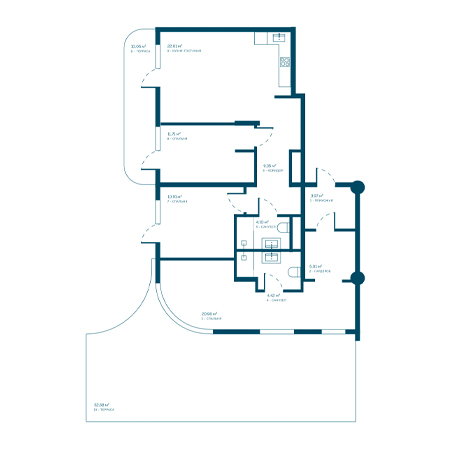 3 комнатная 155.17м²