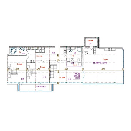 3 комнатная 132.75м²