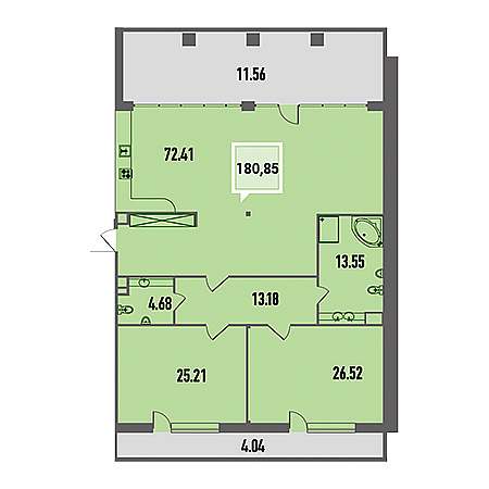 Пентхаус 180.85м²