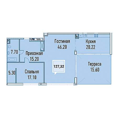 Пентхаус 127.32м²