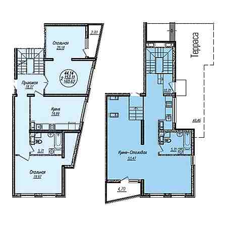 Пентхаус 160.62м²