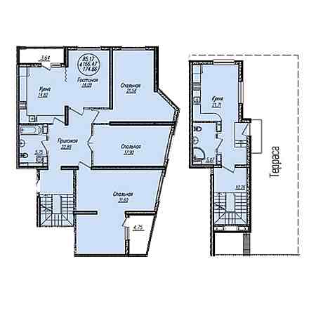 Пентхаус 174.86м²