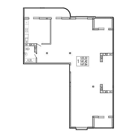 Пентхаус 147.84м²