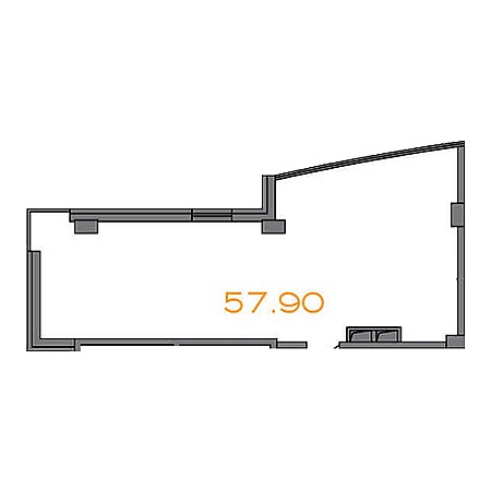 Openspace 57.9м²