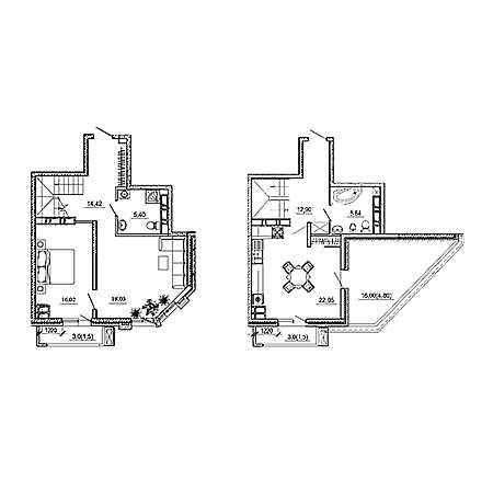 Пентхаус 100.93м²