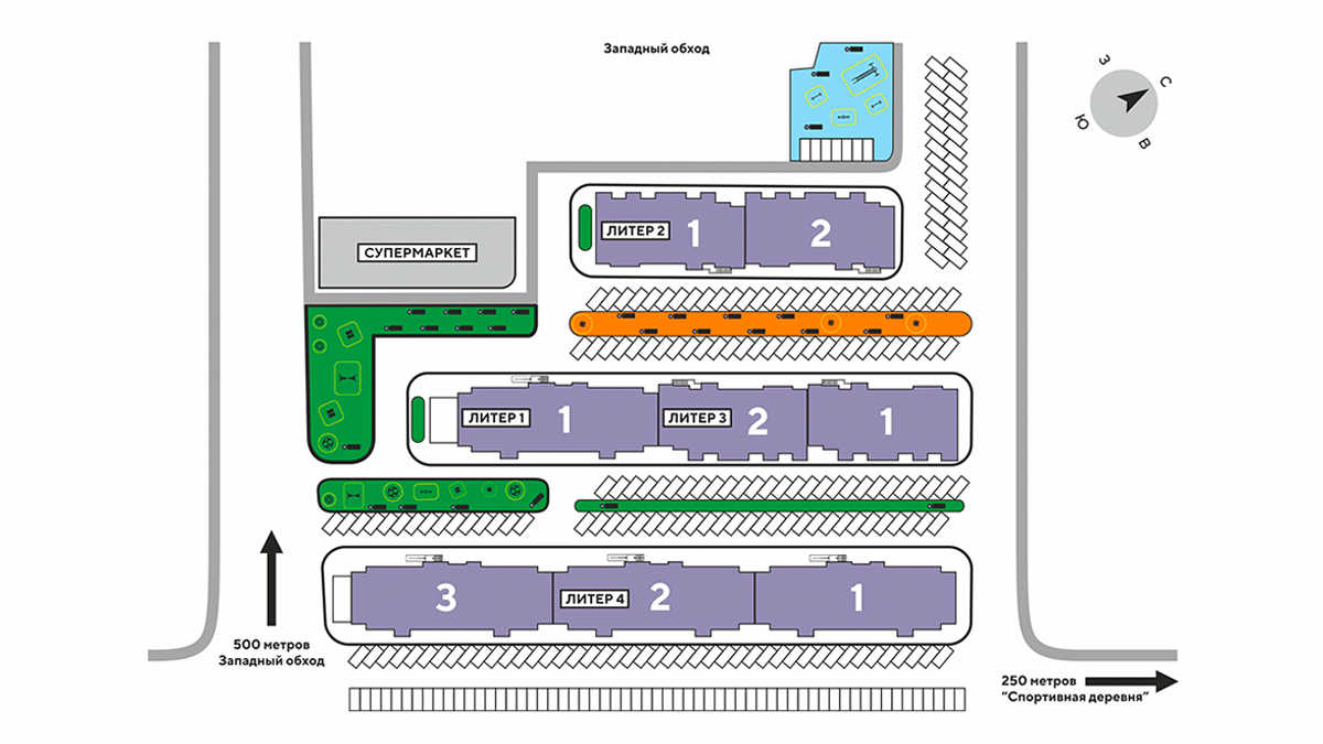 1 комнатная 34.15м²