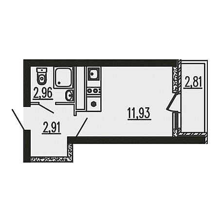 Студия 20.61м²