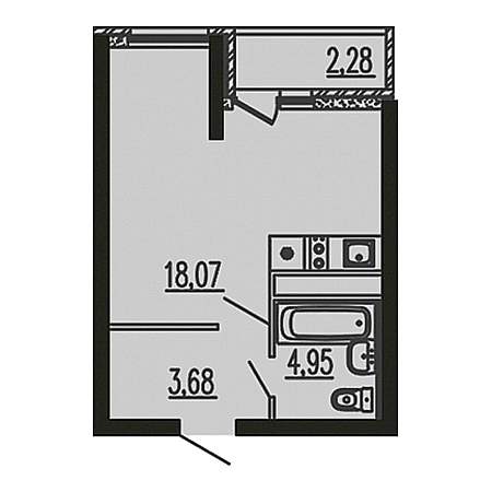 Студия 28.98м²