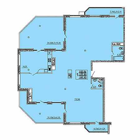 Пентхаус 197.92м²