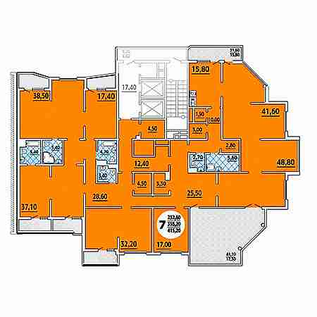 4+ комнат 415.2м²