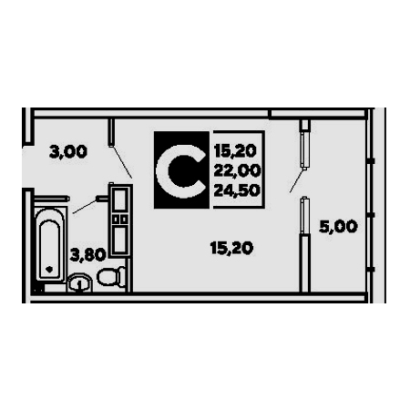 Студия 24.5м²