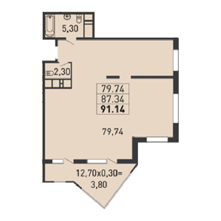 Openspace 91.14м²