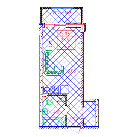 Студия 25.31м²