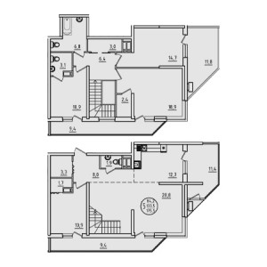 4+ комнат 175.5м²