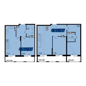 4+ комнат 110.77м²