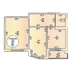 2 комнатная 66.7м²