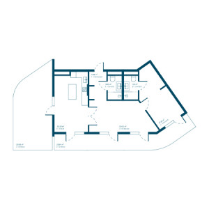 2 комнатная 122.17м²