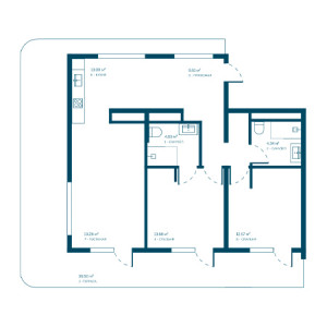 3 комнатная 116.49м²