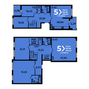 4+ комнат 200.23м²