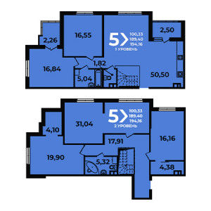 4+ комнат 194.16м²