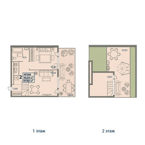 2 комнатная 97.9м²