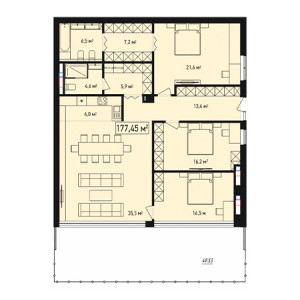 4+ комнат 177.45м²