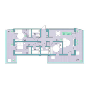 4+ комнат 138.2м²