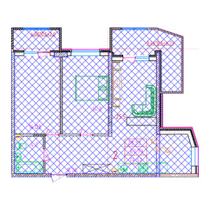 2 комнатная 74.52м²