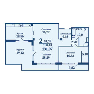 Пентхаус 131.07м²