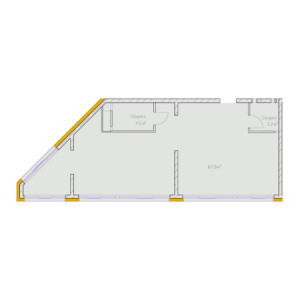 2 комнатная 75.7м²