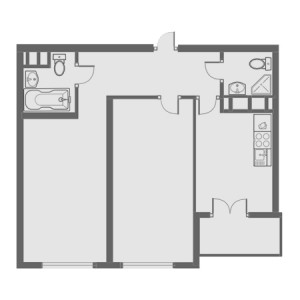 2 комнатная 60.4м²