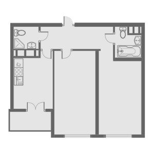 2 комнатная 60.4м²