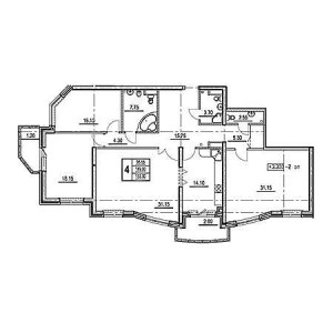 4+ комнат 153м²