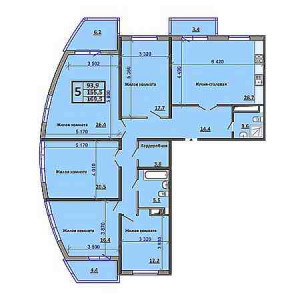 4+ комнат 169.5м²