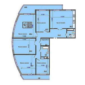 4+ комнат 188.4м²