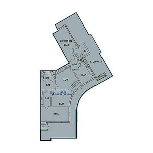 Пентхаус 173.88м²