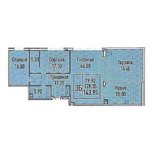 Пентхаус 143.95м²