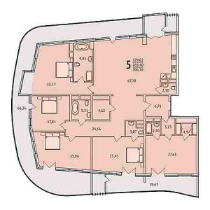 4+ комнат 306.36м²