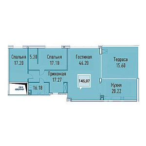 Пентхаус 145.07м²