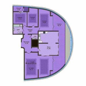 4+ комнат 190.67м²