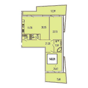 Пентхаус 145.01м²