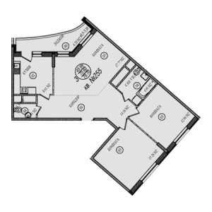 3 комнатная 78.7м²